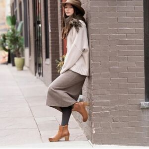 Dansko Ankle Boots 9 Tan Leather Shayna Clogs Scandinavian Boho Chunky New$190